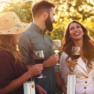 Eco Friendly Color Single Bottle Cardboard High Grade Packing Custom Logo Recycled Gift <strong>Wine</strong> Carrier Tote <strong>Bag</strong> - Product Image 5