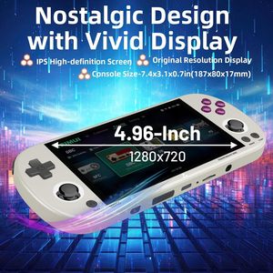 Trimui Máy chơi game cầm tay thông minh chuyên nghiệp Thẻ SD 128G kèm 12000 + Trò chơi Máy chơi game video cổ điển Màn hình 5 inch quà tặng cho bé trai - Product Image 2