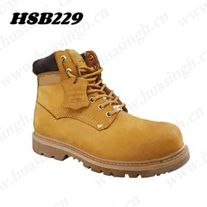CMH, Stivali di Sicurezza in Pelle Nabuk Color Miele con Colletto Imbottito, Suola in Gomma Antiurto <span class=keywords><strong>Goodyear</strong></span>, Scarpe da Lavoro <span class=keywords><strong>ESD</strong></span> HSB229 - Product Image 1