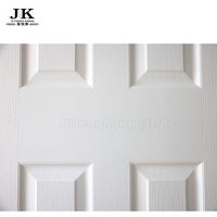 Porte intérieure en bois MDF 3 mm, style moderne, ouverture latérale, 2 panneaux, blanc, JHK-002, pour hôtel.