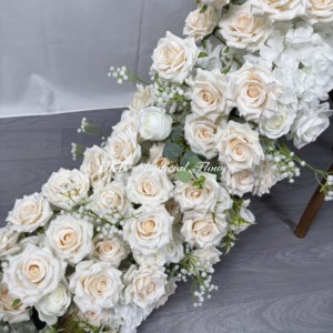 Nhân Tạo Bảng Hoa Trang Trí Nội Thất Nhân Tạo Hoa Hồng Đỏ Hoa Trung Tâm Hoa Hồng Á Hậu Hàng Hoa Giả Hàng Màu Đỏ Cho Đám Cưới Bảng Trang Trí Nội Thất - Product Image 4