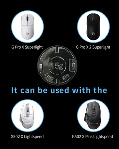 लॉजिटेक G502 X लाइटस्पीड/G502 X प्लस लाइटस्पीड वायरलेस माउस के लिए माउस बैलेंस ट्यूनिंग वजन (मानक 15 ग्राम) माउस वजन