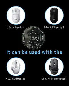 น้ําหนักปรับสมดุลเมาส์ (มาตรฐาน 15g) น้ําหนักเมาส์สําหรับ Logitech G502 X Lightspeed/G502 X Plus Lightspeed เมาส์ไร้สาย