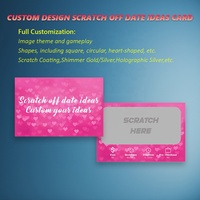 Usine directe personnalisée Date nuit carte à gratter amour bon Couple jeu Scratch-Off Date activités pour les Couples