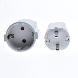 Regalo di natale collegare spina elettrica Schuko bianco 16 a250v spina di alimentazione ue germania rotonda 2 pin <span class=keywords><strong>tipo</strong></span> <span class=keywords><strong>E</strong></span> <span class=keywords><strong>adattatore</strong></span> da femmina a maschio - Product Image 1