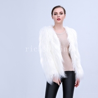 RICHSHINING Manteau en fausse fourrure LED grande taille pour femme Costume sexy à LED Costume de scène lumineuse pour bar et fête d'Halloween