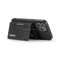 Étui en cuir portefeuille détachable magnétique rétro 2-EN-1 fentes pour cartes housse antichoc pour iPhone 11 12 13 14 15 Pro Max