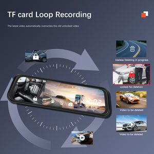 Podofo 9.66 "IPS 3 렌즈 대시 캠 DVR WIFI HD 1440P 방수 운전 레코더 야간 투시경 내장 카메라/전면 + 후면 카메라 - Product Image 4