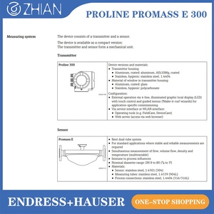 Endress+Hauser E+H Proline Promass E300 8E3B Medidor de Flujo con Sensores de Masa, Volumen, Densidad y Temperatura - Product Image 2