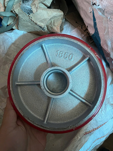 Roue en polyuréthane robuste avec noyau en fonte, taille 4, 5, 6, 8 pouces, roue de remplacement industrielle en polyuréthane pour chariot - Product Image 5