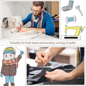 Relleno de Poliéster/Algodón <span class=keywords><strong>para</strong></span> Edredones, 78 x 39 Pulgadas, Doble Cara, No Tejido, Cálido, <span class=keywords><strong>para</strong></span> Coser, Relleno de Algodón <span class=keywords><strong>para</strong></span> Manualidades - Product Image 5