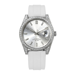 Reloj de Lujo Sofisticado para Hombre con Incrustaciones de Moissanita |   Mecánico Automático, Cristal de Zafiro, Resistente al Agua 5ATM - Product Image 3