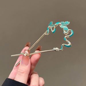 Snake Hairpin Vintage Advanced Sense Chinese Style Hair Stick Metal Flower Hair Pin Plate Hair Retro Hair Clip Hair Accessory - Product Image 6