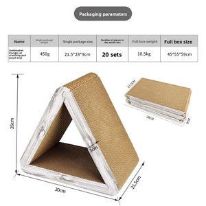 Penjualan Laris Grosir Papan Garukan Kucing Lipat Segitiga Enam Sisi Dapat Digunakan dari Karton Bergelombang. - Product Image 6