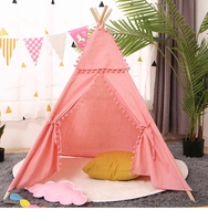 Grande tente tipi en toile de coton, maison de jeu pour enfants, tipi, maison de jeu en plein air, wigwam, maison de jeu, tente triangulaire indienne, décoration de chambre