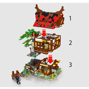 ชุดตัวต่อแบบ 3 มิติ รุ่นโรงสีน้ำยุคกลาง 2312 ชิ้น ของเล่นตัวต่อไมโครพาร์ติเคิล MOC ชุดบล็อกตัวต่อ ของเล่นแบบประกอบเอง รุ่นบ้าน - Product Image 3