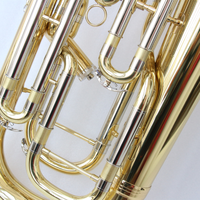 Euphonium en laiton 3+1 valves, laqué or, tonalité Sib