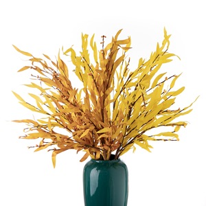 Branche de feuille de <span class=keywords><strong>bambou</strong></span> artificielle en PE en gros, <span class=keywords><strong>tige</strong></span> de <span class=keywords><strong>bambou</strong></span> vert à toucher réel pour bouquet de mariage, décoration tropicale pour vase DIY à la maison - Product Image 1
