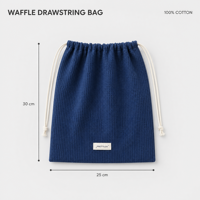 Sacs cadeaux en coton gaufré de haute qualité, étiquette personnalisée, pochette de rangement pour cosmétiques, pochettes d'emballage pour cosmétiques recyclables