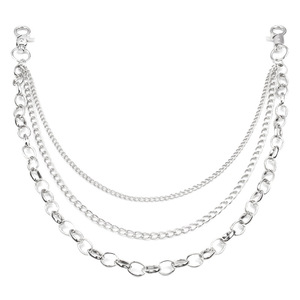 โซ่คล้องกางเกงแฟชั่นฮิปฮอป โลหะผสมสังกะสี ดีไซน์เรขาคณิตสามชั้น เครื่องประดับเอวสไตล์ลำลอง - Product Image 5