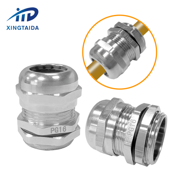 Xingtaida Waterproof Metal Nickel-plated Brass Wire Gland Seals Pg Connectors M20 Pg16 Pg13.5 Stainless Steel Cable Gland