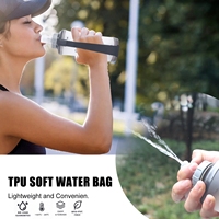 Vente en gros 500ML TPU Bouteille d'eau pliante Pliable Tactique Hydratation Vessie d'eau Flacon souple Accessoire d'extérieur pour la course