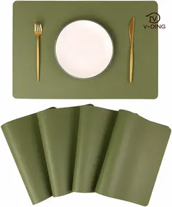 Faxu Leder Soft Table Dining Platzierung matte und Untersetzer/Leder Platzierung sset