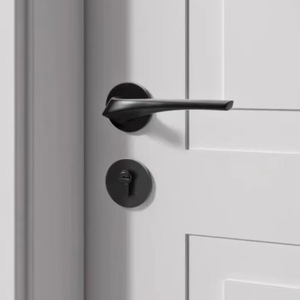 Cerradura de seguridad para puerta de oficina con bloqueo desde el interior, cerradura de embutir silenciosa, juego de manija de puerta de madera y aluminio - Product Image 3