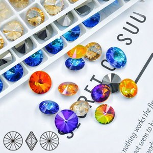 K9 color-coated satellite <b>drill</b> DIY jewelry accessories, round pointed bottom glass water <b>drill</b> manufacturer wholesale - Product Image 1