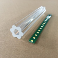 Épais clair acrylique Pmma Extrusion Profil Rod Tube Led Logement Lentille Diffuseur Extrudé Rouge Jaune Sur Mesure