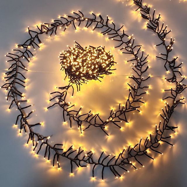 Waterproof Outdoor Indoor Christmas Garland Fairy Decoration String Lights LED Firecracker Cluster String Lights