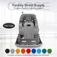 Autolaveuse autoportée GAOGE X96 à double brosse 170L, nettoyeur-sécheur robuste pour entrepôts, usines et nettoyage industriel