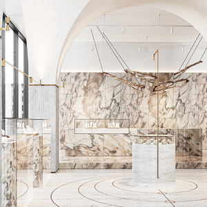 การออกแบบโชว์รูมเครื่องประดับสไตล์มินิมอลที่กำหนดเองการออกแบบตกแต่งร้านเครื่องประดับการจัดแสดงเครื่องประดับ - Product Image 6