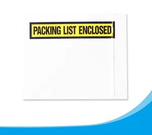 Factory directly c6 degradable semi-premeable eco plastic envelope with adhesive top loading packing list enclosed