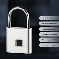 Cadenas intelligent à empreinte digitale, déverrouillage rapide en 0,5s, étanche, biométrique, stockage de 10 empreintes digitales, pour valise, casier de gym