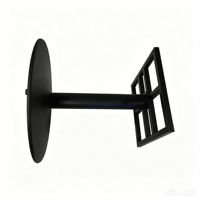Pied de table rond noir en fonte robuste, élégant, pour usage commercial extérieur, idéal pour café - Vente chaude