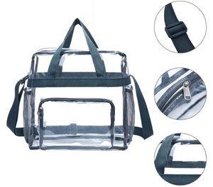 Sac fourre-tout transparent de haute qualité pour femmes, approuvé pour les stades, pour les futurs concerts, les petits matchs de tennis, sac à main multicolores, cadeau promotionnel - Product Image 1