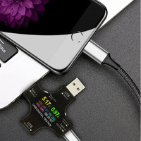 Tester Digital USB Multifungsi dengan Layar Warna, Voltmeter & Pengukur Arus