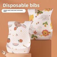 Bavoirs jetables pour bébés, serviettes de salive sans lavage, portables, imperméables, en tissu non tissé, fabriqués en Chine