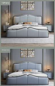 Base de Cama Matrimonial con Almacenamiento, Camas de Cuero de Lujo Modernas, Cama Infantil Moderna con Almacenamiento, Sofá Cama Moderno con Almacenamiento, Cama de Madera - Product Image 5