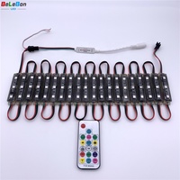 Module lumineux d'extérieur led avec télécommande, étanche, rvb, chasse pleine couleur, bordure de fenêtre avant, magasin de construction, dc 12v