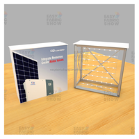 LEWEI EFD-SEG02 Comptoirs d'exposition pliables en alliage d'aluminium durable avec éclairage LED, présentoirs de stand de salon professionnel rétroéclairés personnalisés