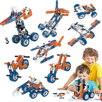 Jouet de construction en plastique souple STEM pour enfants, blocs de construction, voiture, tournevis 12-en-1, boîte à outils, puzzle combiné, pour les enfants de 4 à 6 ans, modèle