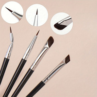 Pinceau de Précision Super Fin pour Sourcils et Eyeliner, en Poils Synthétiques, Petit Pinceau Angulaire Affûté pour Définir et Contourner