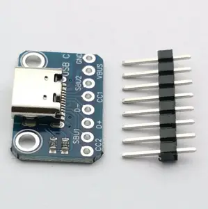 Conector USB 3,1 tipo C, adaptador de receptáculo hembra tipo C de 16 pines para alambre de soldadura y Cable, 16 Pines, compatible con placa PCB