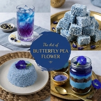 Penjualan Langsung Pabrik Bubuk Bunga Kacang Kupu-kupu 100% Murni yang Larut dalam Air Bubuk Matcha Biru Alami