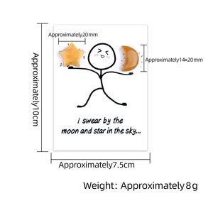 Tarjeta de curación Crystal Worry Stones Moon Shaped Star Witch Gemstone Pulido Pocket Palm Stones para DIY Meditación Equilibrio Decoración - Product Image 5