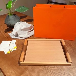 Bandeja de Té Creativa de Madera para Almacenamiento en el Hogar, Estilo Americano, Apta para Lavavajillas, para Escritorio y Sala de Estar, Ideal para el Regreso a Clases - Product Image 2