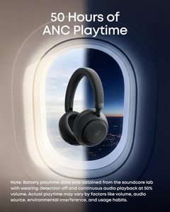 Soundcore Space <span class=keywords><strong>2</strong></span> de Anker, Auriculares con Cancelación Activa de Ruido, 50 Horas de Reproducción, LDAC Hi-Res, Llamadas Nítidas, 6.1, D1402 - Product Image 5