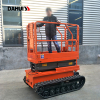 Plateforme élévatrice mobile à ciseaux hydraulique sur chenilles, capacité 12m 320kg, certifiée CE ISO, antidérapante, moteur 48V, 3 places